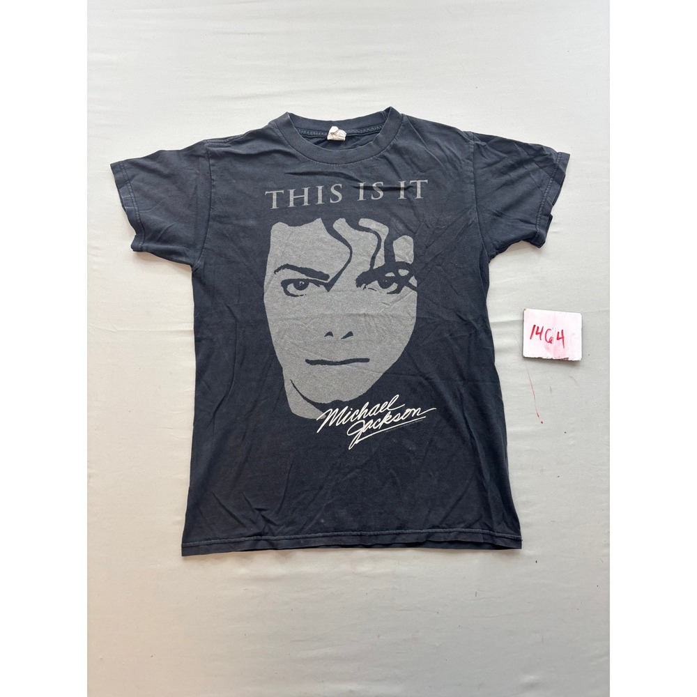 Michael Jackson This Is It Graphic T-Shirt Black Mens Small Alstyle 2009 Tribute